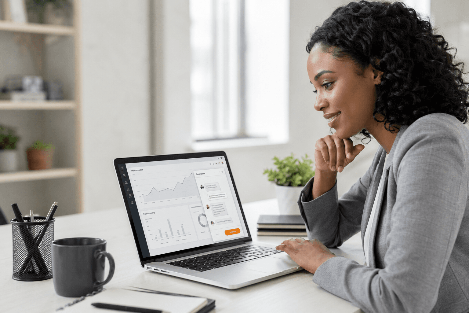 Merrch AI dashboard and website chat widget for AI sales and customer support